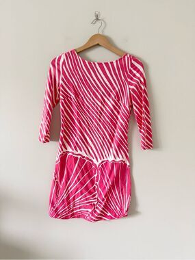 Lilly Pulizter Topanga Mini Dress in Shimmy Shell Stripe Pink & White Size XS